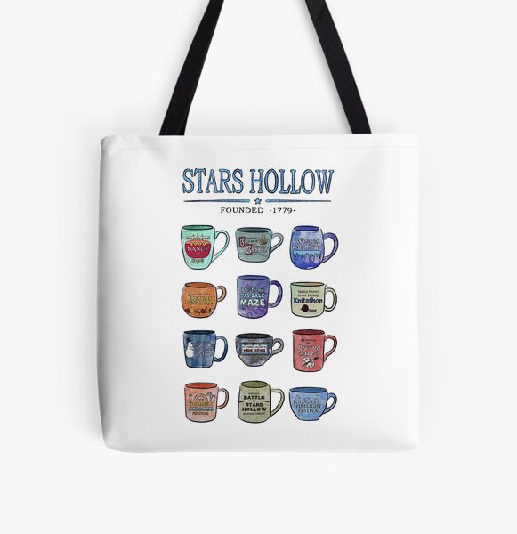Gilmore Coffee Girl Girls Mugs of Stars Hollow Annual Events Luke’s Diner All Over Print Tote Bag RB2310 product Offical gilmoregirls Merch