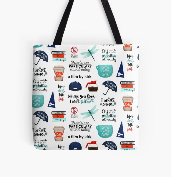 Bigger Sticker pack: I smell snow, In omnia paratus, a film by kirk All Over Print Tote Bag RB2310 product Offical gilmoregirls Merch