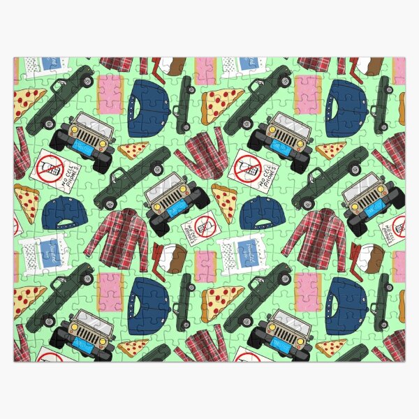 Luke Lorelai Fan Pattern Icons All Over Print Green Pack Jigsaw Puzzle RB2310 product Offical gilmoregirls Merch