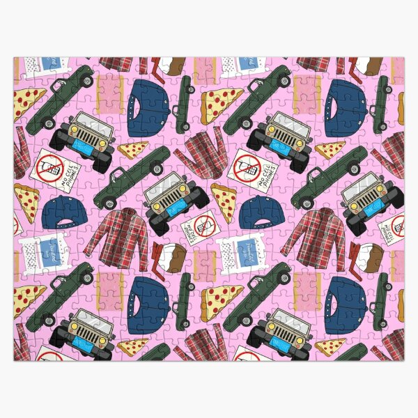 Luke Lorelai Fan Pattern Icons All Over Print Pink Pack Jigsaw Puzzle RB2310 product Offical gilmoregirls Merch