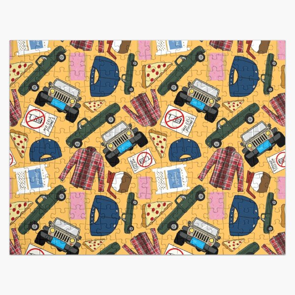 Luke Lorelai Fan Pattern Icons All Over Print Orange Pack Jigsaw Puzzle RB2310 product Offical gilmoregirls Merch