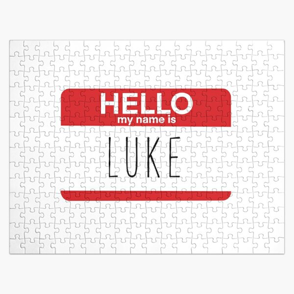 Hello My Name Is Luke Fan Badge Quote Jigsaw Puzzle RB2310 product Offical gilmoregirls Merch