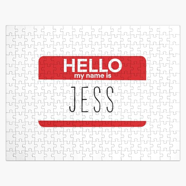 Hello My Name Is Jess Fan Badge Quote Jigsaw Puzzle RB2310 product Offical gilmoregirls Merch